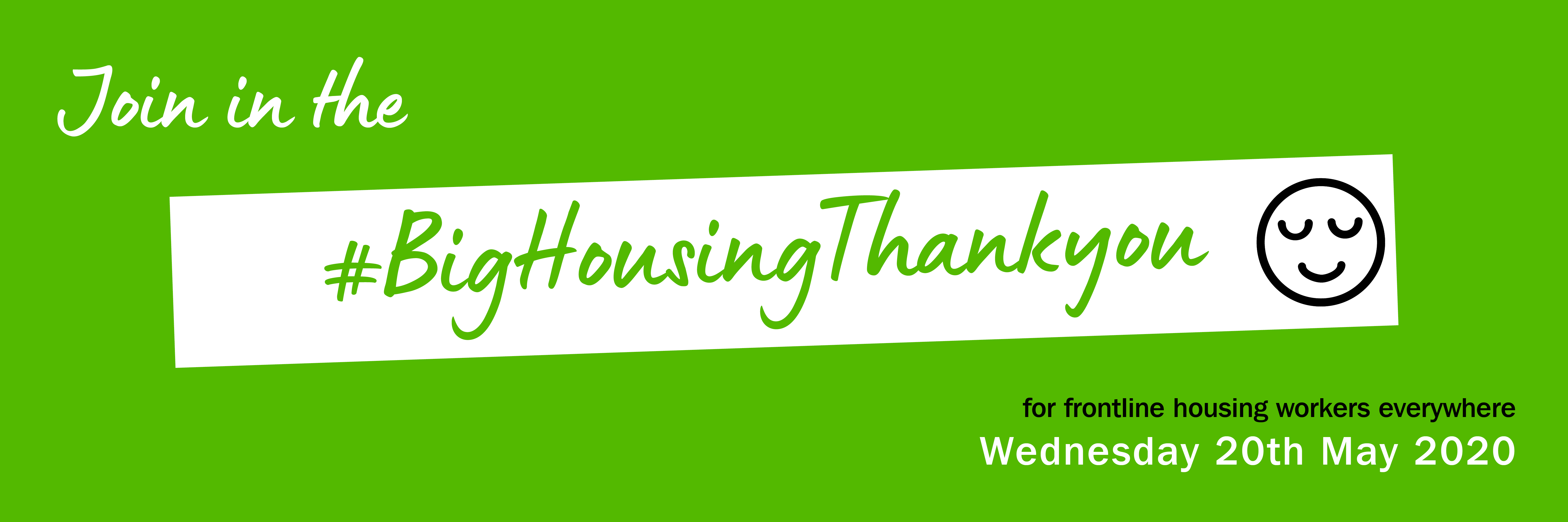 Big housing thank you Twitter banner - green