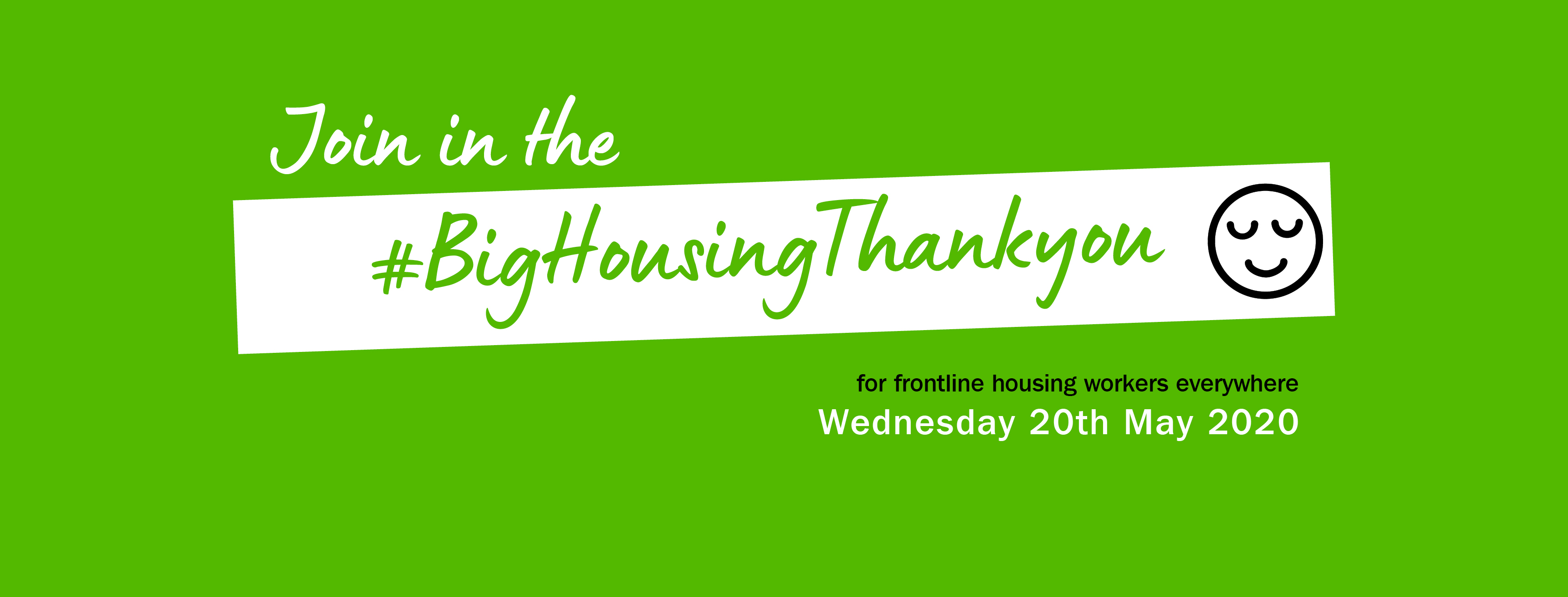 Big housing thank you Facebook banner - green