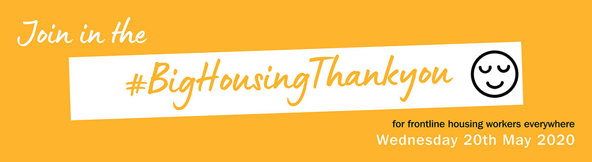 Big housing thank you web banner - light orange