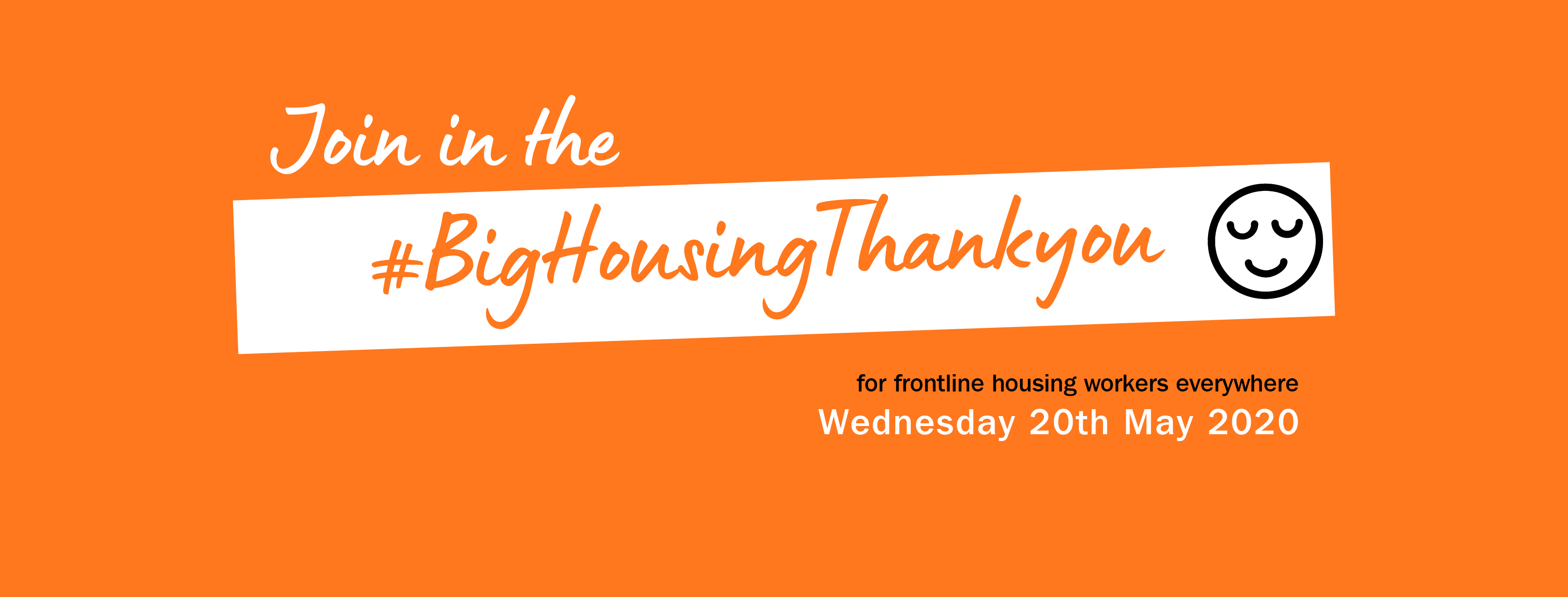 Big housing thank you Facebook banner - orange