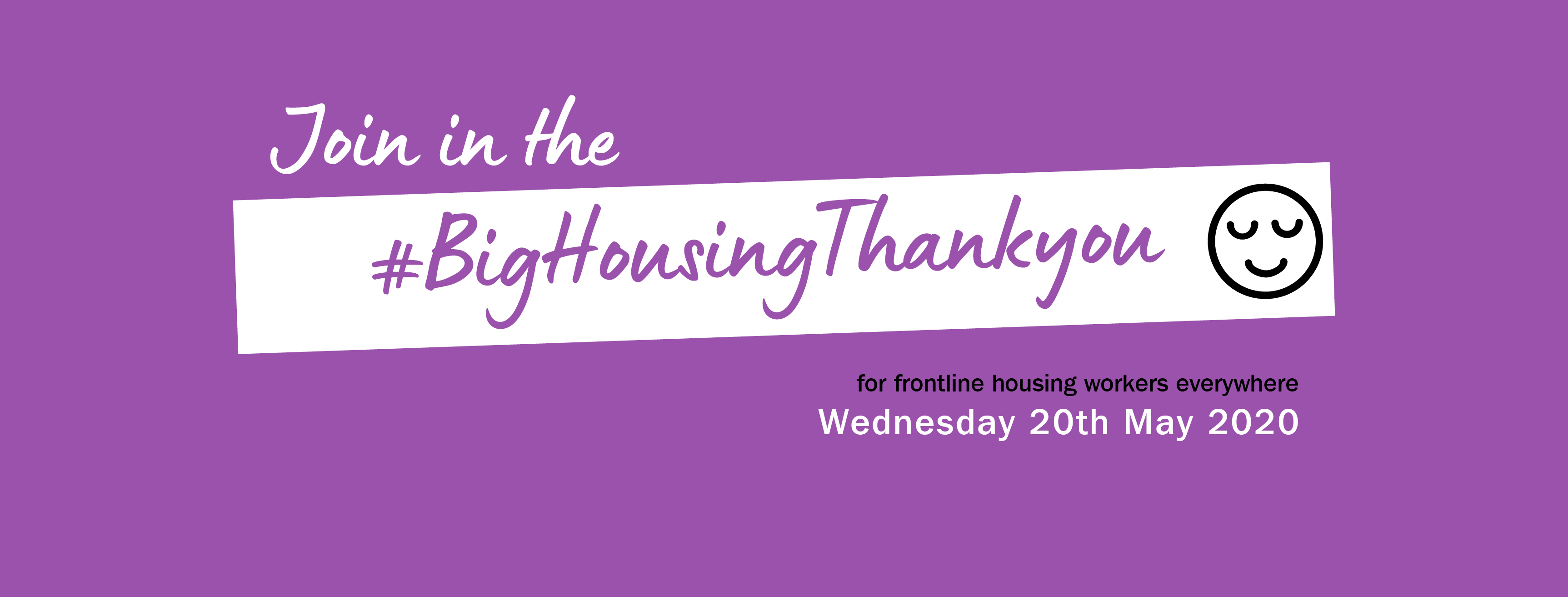 Big housing thank you Facebook banner - purple