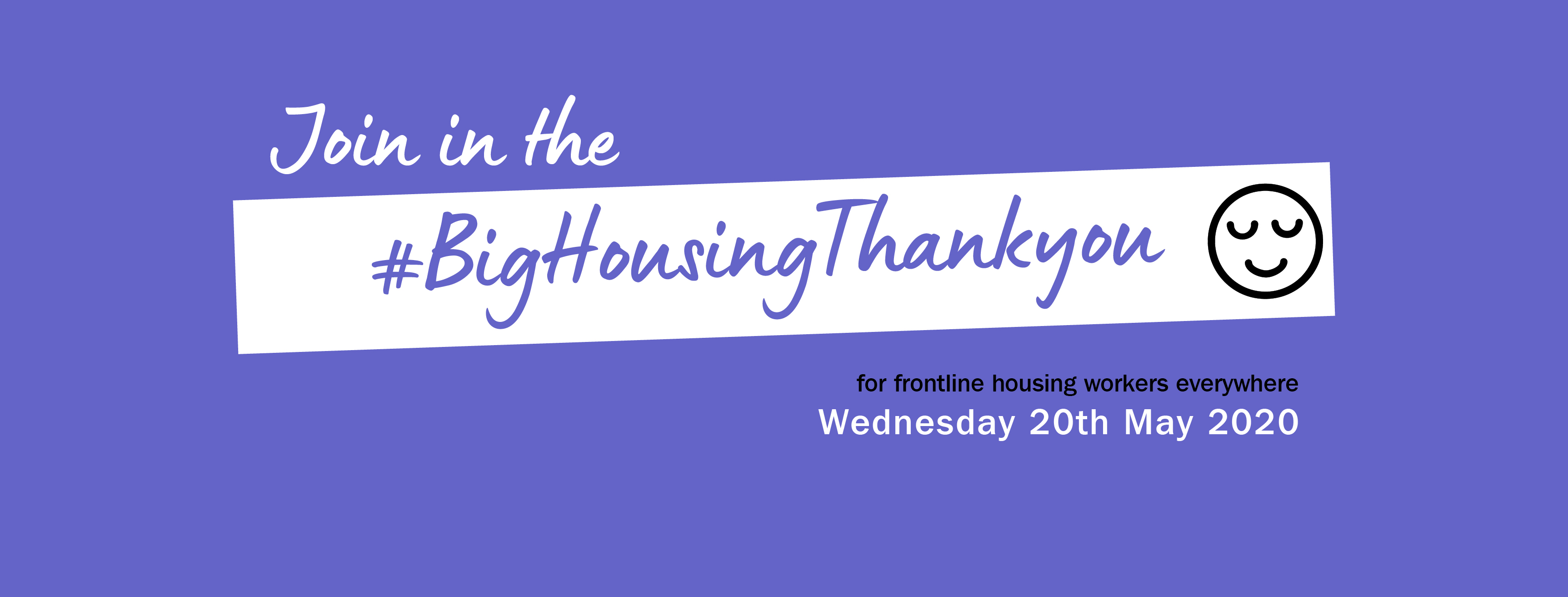 Big housing thank you web banner - purple