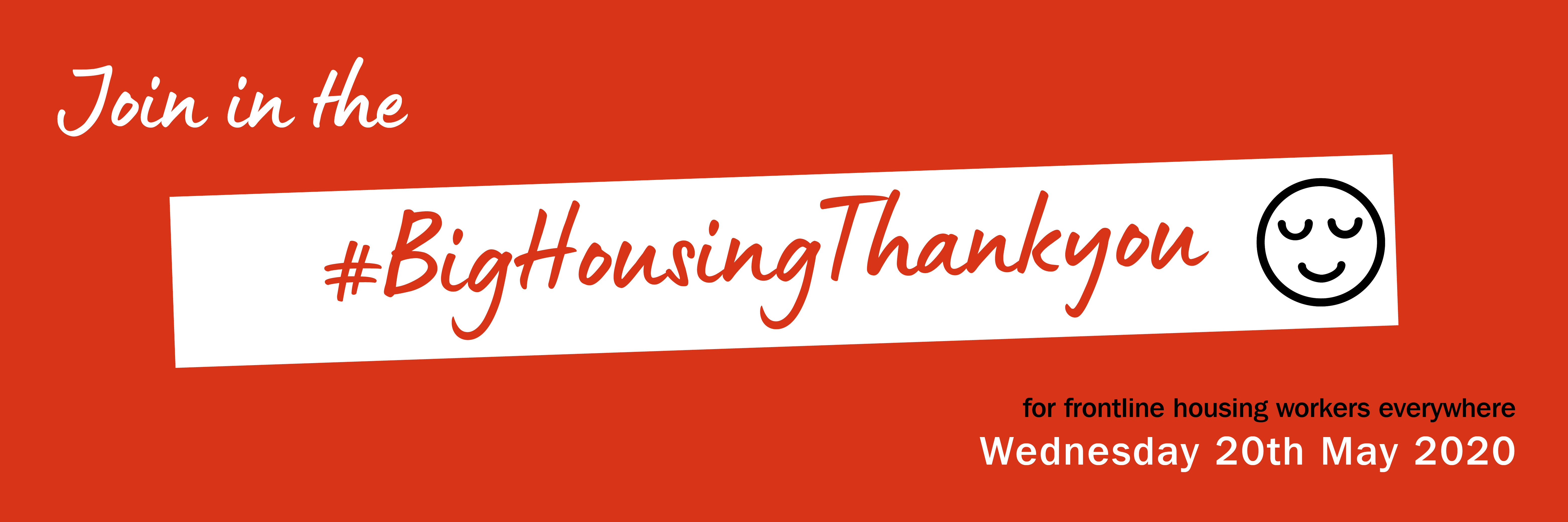 Big housing thank you Twitter banner - red